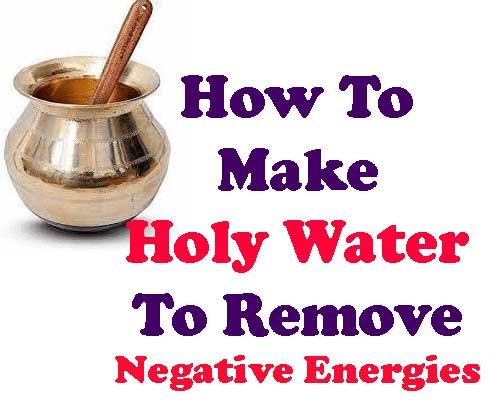 Spelled water to remove negative energies from vastu